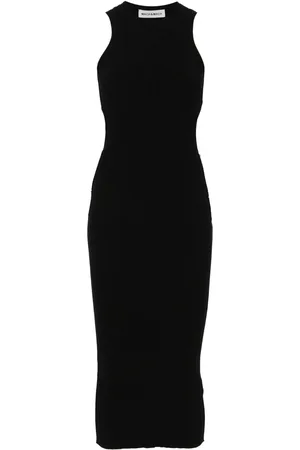 Mach & Mach Geripptes Midikleid