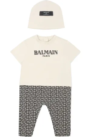 Balmain Strampler-Set mit Logo-Print