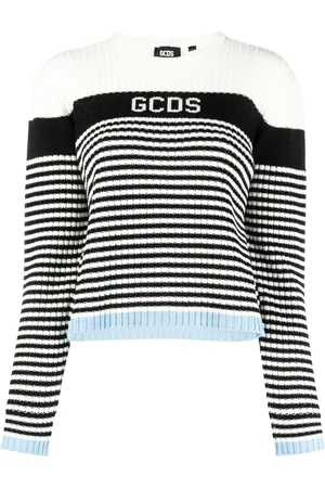 GCDS Gestreifter Pullover mit Logo