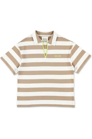 DOUUOD KIDS Gestreiftes Poloshirt