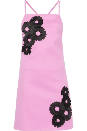Msgm Minikleid mit Blumenapplikation