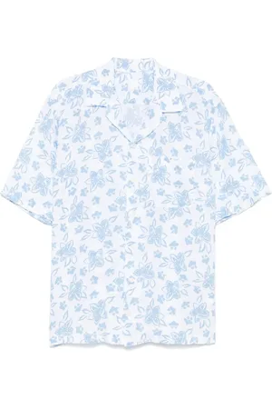 120% Lino Hemd mit Blumen-Print