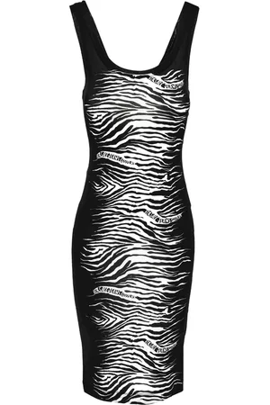 VERSACE Midikleid mit Zebra-Print