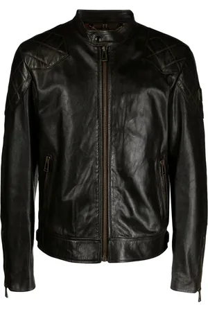 Belstaff Lederjacke mit Stehkragen