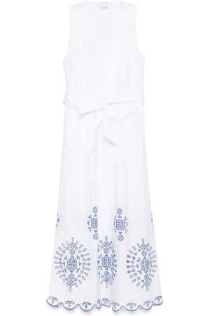 ELEVENTY Besticktes Midikleid