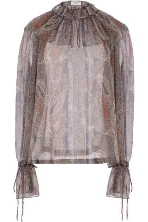 Saint Laurent Seidenbluse mit Paisley-Print