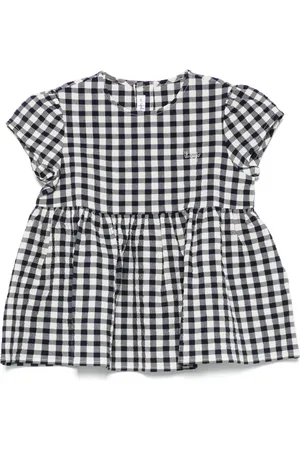 Il gufo Kleid mit Karomuster