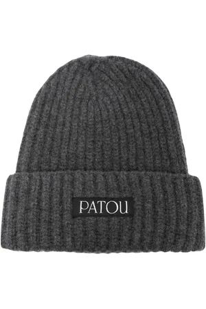 Patou Gerippte Beanie mit Logo-Patch