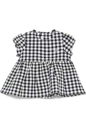 Il gufo Kleid mit Karomuster