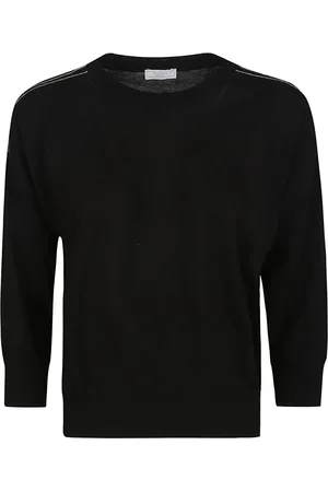 PESERICO SIGN Pullover mit Satinbesatz