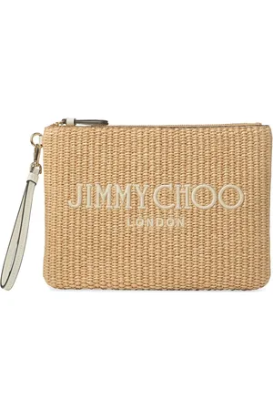 Jimmy Choo Clutch aus Raffiabast