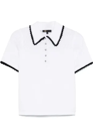 Maje Gestricktes Poloshirt