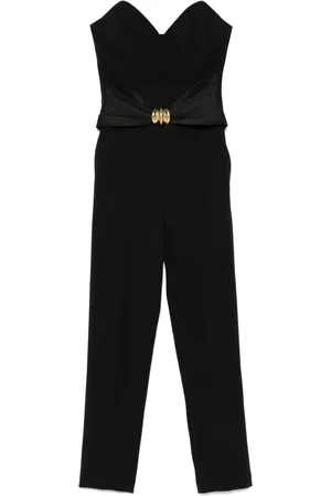 Elisabetta Franchi Krepp-Jumpsuit mit Makro-Schleife