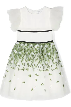 MONNALISA Kleid mit Blattstickerei