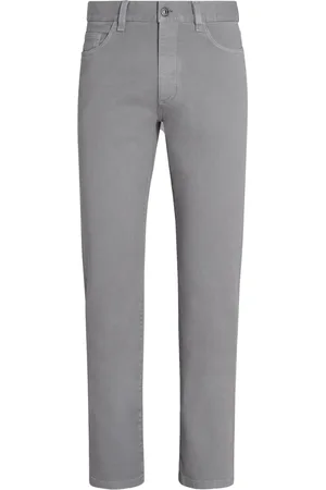 Ermenegildo Zegna Halbhohe Jeans mit Logo-Patch