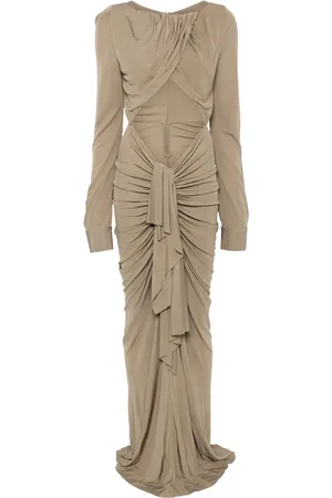 CHRISTOPHER ESBER Drapiertes Bateau Maxikleid