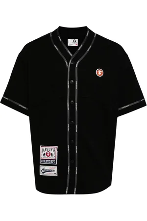 A Bathing Ape Hemd mit Logo-Streifen