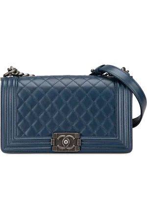 CHANEL 2018 mittelgroße Caviar Boy Flap Umhängetasche