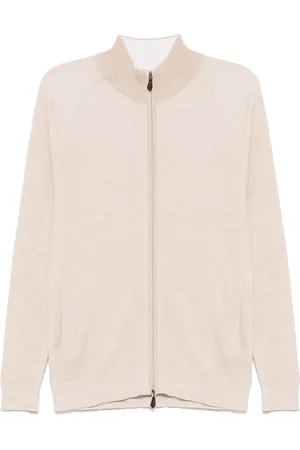 N.PEAL Gerippter Pullover mit Reißverschluss