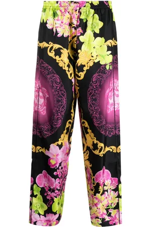 VERSACE Strandhose aus Seide mit Print