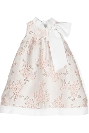 HUCKLEBONES LONDON Schleifen-Midikleid mit Jacquardmuster
