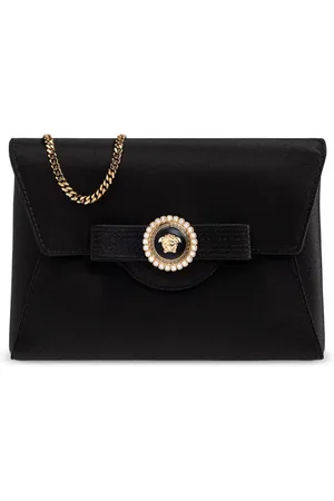 VERSACE Crystal Gianni Ribbon Clutch aus Satin