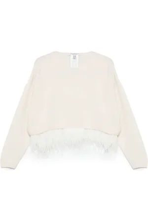 Serafini Pullover mit Federdetail
