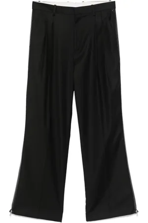 Helmut Lang Faltenhose mit Reißverschlussdetail