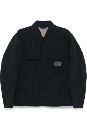 Emporio Armani Gefütterte Jacke mit Logo-Patch