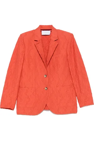 Harris Wharf London Blazer mit Schulterpolstern in Knitteroptik
