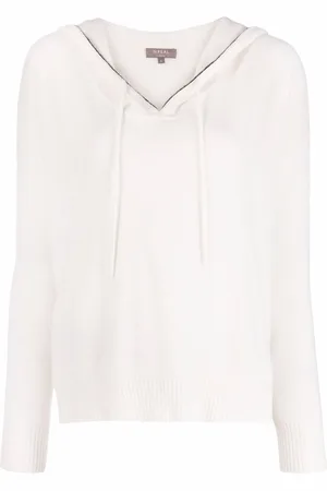 N.PEAL Kaschmir-Hoodie mit Zierkette