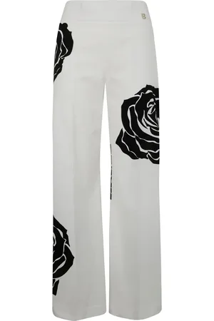 Blugirl Hose mit Rosenmuster