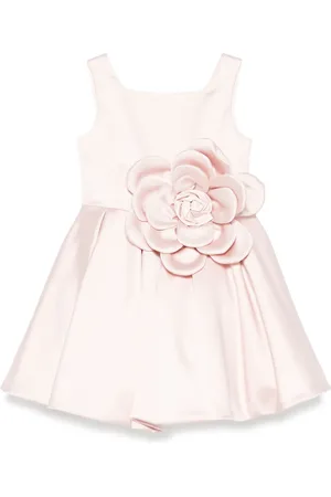COLORICHIARI Kleid mit Blumenapplikation
