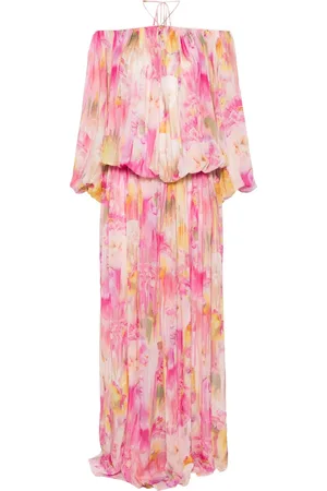 BLUMARINE Georgette-Kleid mit Blumen-Print