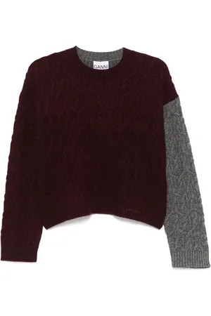 Ganni Pullover mit Zopfmuster