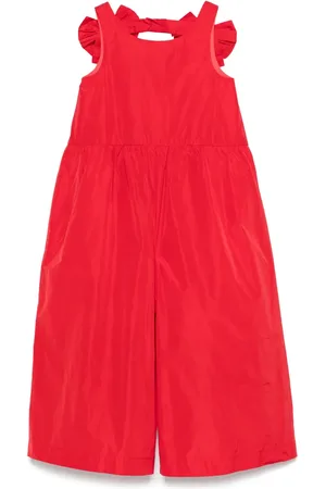 Simonetta Seiden-Jumpsuit mit Schleifendetail