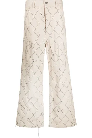 AIREI Weite Hose mit abstraktem Muster