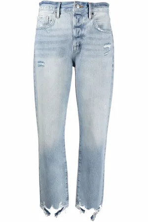 Frame Ausgeblichene Slim-Fit-Jeans