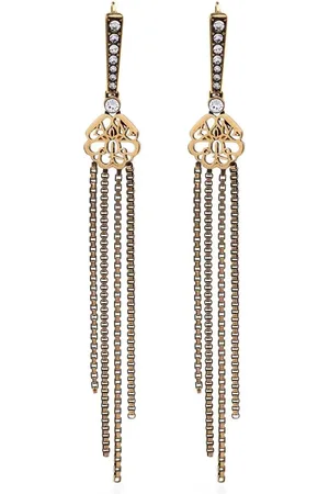 Alexander McQueen Hängeohrringe mit Kristallen