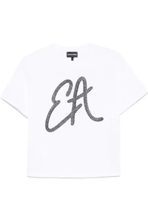 Emporio Armani T-Shirt mit Lurex-Logo