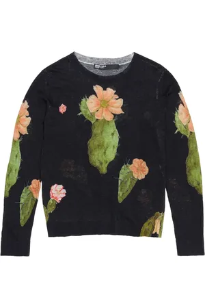 Bimba y Lola Leinenpullover mit Kaktus-Print