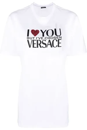 VERSACE T-Shirt mit Slogan-Print