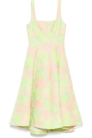 Amsale Kleid aus abstraktem Blumen-Jacquard