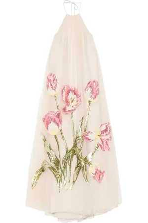 Amsale Neckholder-Kleid mit Pailletten
