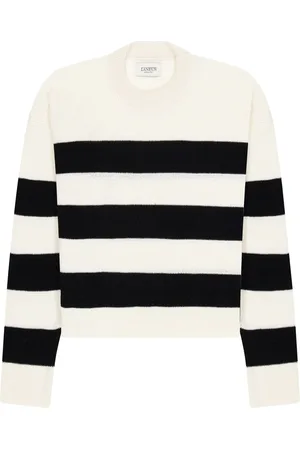 LANEUS Gestreifter Pullover mit rundem Ausschnitt