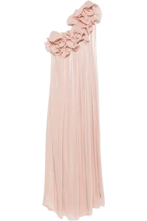 Costarellos Georgette-Maxikleid aus Lurex