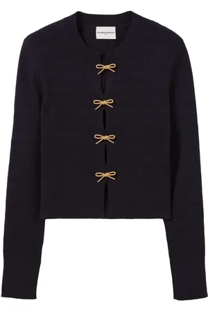 Claudie Pierlot Fein gestrickter Pullover mit Schleifendetail