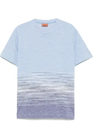 Missoni Rundhals-T-Shirt mit Zickzackstickerei