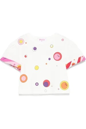 PUCCI Junior T-Shirt mit Fontane-Print
