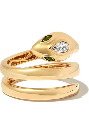 Anita 18kt Gelbgoldring mit Smaragd und Diamanten
